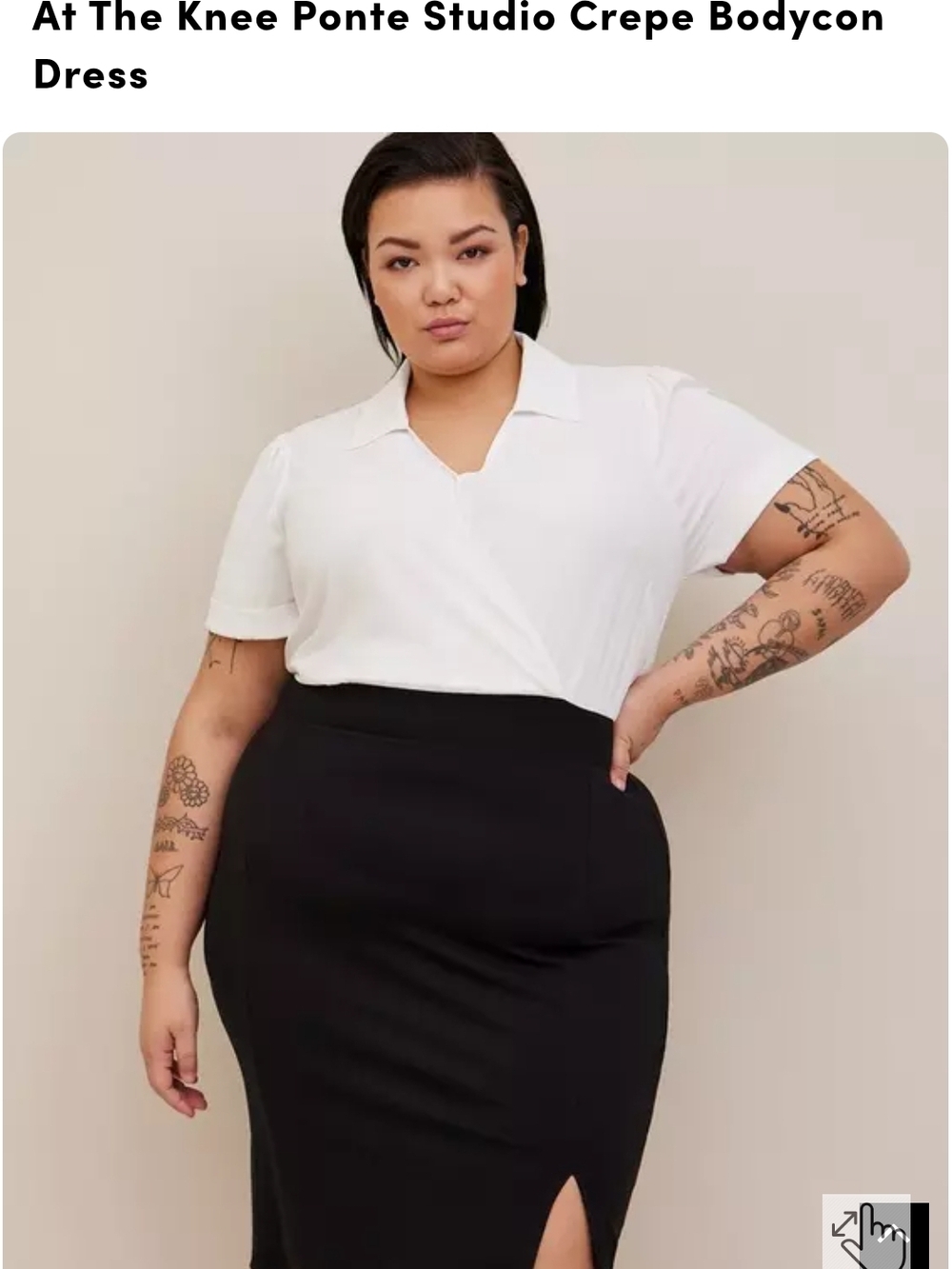 At The Knee Ponte Studio Crepe Bodycon Dress